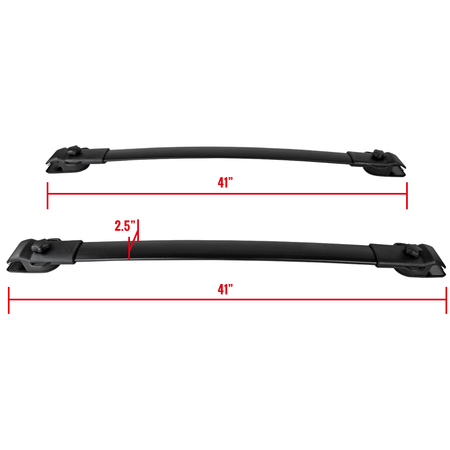 SPEC-D TUNING 11-17 Toyota Sienna Roof Rack - Black - Must Have Factory Rails RRB-SNA11BK